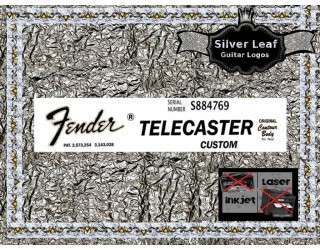 Fender Telecaster Custom Guitar Decal #31s
